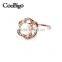 Fashion Jewelry Zinc Alloy Charming Flower Ring Ladies Wedding Party Show Gift Dresses Apparel Promotion Accessories