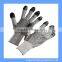 HPPE Fiber Dotted Glove With Nitrile Tips Level 3 Cut Resistant PU Finger Gloves