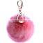 8cm rabbit hair ball bag keychain with high quality