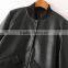 Hot selling knit collar leather jacket for women new style cheap&active pu jacket style for ladies