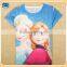 ( K5198Y ) BW 2-8Y high quality wholesale kids summer t shirts Elsa and Anna girls 3d printing t shirt