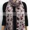 Acrylic Floral and Leopard Patchwork Printed Scarf