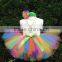 100% handmade rainbow tutu baby skirts purple pink navyblue multicolored princess tutu