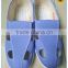 Good quality blue color canvas upper PU outsole 4-holes esd shoes