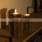 Gift wood square candle holder for restaurant
