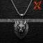Vintage Men Design 316L Stainless Steel Silver Jewelry Large Wolf Head Pendant