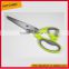 SS002W LFGB Certificated 7.5'' ABS Handle kitchen 5 blades herb scissors
