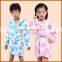 Super Soft Children Plush Printing Home Flannel Bathrobe