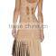 New spaghetti strap girls dress in summer fancy tassel design dress