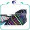Custom women zipper stripe mesh cosmetic bag for girls