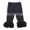 High quality 100% cotton knit orange children pants ruffle wholesale icing leggings for babies puffy icing baby leggings
