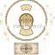 Elegant sauna floor decoration custom make water jet stone medallions