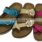 New arrival fashion cork sandals with flower buckle cork sandals