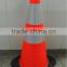 factory supply 28 inch Reflective black base Flexible Orange PVC Safety Cones
