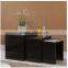 Home Furniture Space-Saving Black High Gloss Coffee Table Corner Table Set