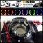 7' Round BMC Semi Sealed Beam with LED Halo Ring Auto Halogen sealed beam H4 or HID H4 Xenon Bulb