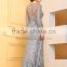 Sexy New Fashion Design Handmade Shiny Crystal Beaded Sequins Sexy Transparent Back Elegant Long Sleeve Party Dresses