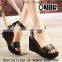 Modern newest fashion women sandals high quality wedge sandals platform ankle strap sandals PH3734