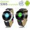 Wholesale New Design Bluetooth S365 Android Wrist Watch Support Multi-languages with Round Shape