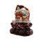 wonderful rainbow jasper crane and lotus carving for home decoration or gift