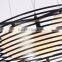 metal frame glass shade black painting big hotel pendant light