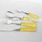 Transparent plastic handle stainless steel dinnerware