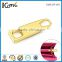 gold custom metal purse slider for zipper
