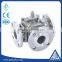 high pressure flange type 3 way ball valve with handwheel