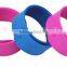 Logo printed silicone slap band bracelets for wholesale