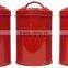 Powder-Coated Retro Metal Tea Coffee Sugar Can Candy Bean Nuts Set of 3 Storage Canister