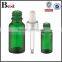  china cosmetic packaging essential oil 100ml dropper bottle beautiful high quality green glass dropper bottle wholesale