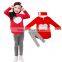 3PCS/SET pants kids Children's baby Clothing set hat Girl girls leggings winter clothes autumn warm Cloth suits Heart Design