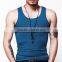 Wholesale Custom Fitness Black Cotton Plain Gym Signlet