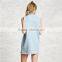 Slim Fit Sleeveless Denim Woman Casual Dress