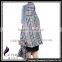 CX-B-P-39 Real Raccoon Fur Trimmed Fashion Women Pashmina Shawl