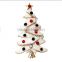 High end golden metal crystal Christmas tree brooch custom own style Christmas tree brooch for Christmas gifts 2016