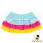 New Model Children Colorful Ruffle Separable Rainbow Little Girl Cake Dress Swimwear Beach Mini Skirt