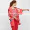 VARIOUS COLORS floral print ladies elegant long sleeve kimono