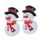 Wood Sewing Buttons Scrapbooking 2 Holes Christmas Snowman White & Red Hat Pattern