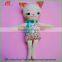 Handmade Cat Floral Sweet Kitty Plush ragdoll children stuffed toy cloth doll