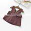 B22632A Baby Girls winter Sweet Woolen sleeveless dress