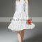 High fashion long sleeve peter pan collar lace dress directly from factory