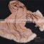 2017 new style wholesale inner mongolia winte thick women fashion rex rabbit fur shawl pashmina scarf