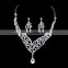 wedding luxury fashion jewelry women statement crystal fashion necklace set