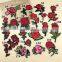 2017 wholesale accessories ptches embroidery sequin iron on applique iron on patches flower