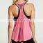 Trade assurance Yihao Activewear Women's sports scoopneck striped racerback mesh gym tank tops