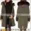 Hotcakes fashion faux fur women parka women winter jacket long style coats
