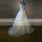 Elegant Sweet Heart A-line Ruffle ORG Wedding Dress With Sash Chapel Train