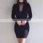 LAITE D2162 autumn women long sleeve mini sexy dress ladies fashion bandage casual dresses