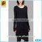 100% cotton black cotton plain long sleeve round neck t shirt
